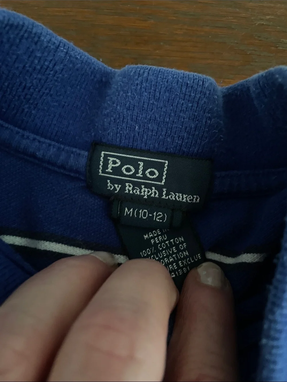 Ralph Lauren Blue Striped Polo & Light Blue Solid Polo boys small and medium